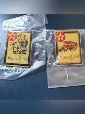 Vintage Atlanta 1996 Olympics Commemorative Enamel Pins - Texaco (2)